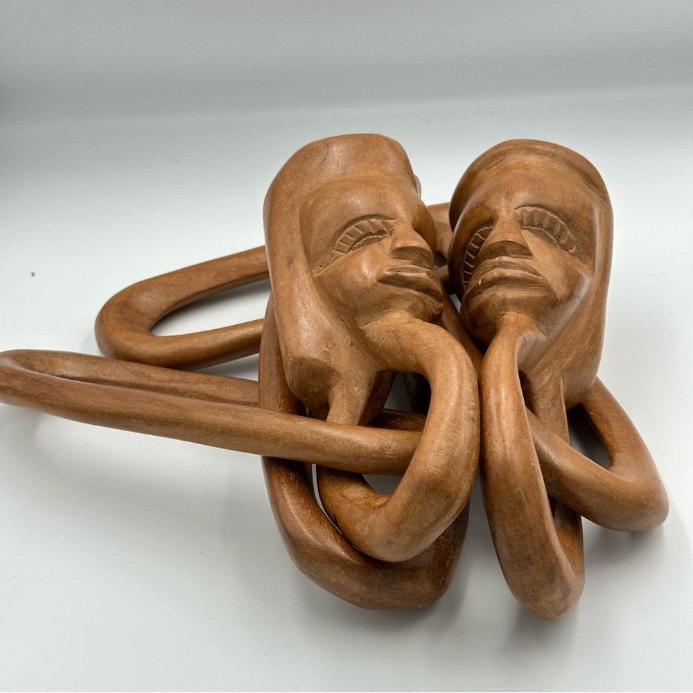 Vintage Marriage Wedding Chain
African Tribal Carved Wood Man & Woman Faces